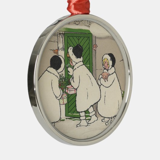  kerstversiering voor Franse cadeaumeisjes Metalen Ornament (Rechts)