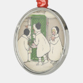  kerstversiering voor Franse cadeaumeisjes Metalen Ornament (Links)