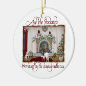 kerstversiering voor  geiten keramisch ornament (Links)