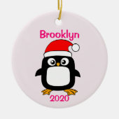 kerstversiering voor gepersonaliseerd meisje keramisch ornament (Voorkant)