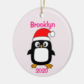 kerstversiering voor gepersonaliseerd meisje keramisch ornament (Links)