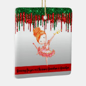 kerstversiering voor grootouders Young Girl Keramisch Ornament (Rechts)