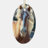 kerstversiering voor haflinger keramisch ornament (Rechts)