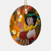 kerstversiering voor Hawaiian Little Drummer Boy Keramisch Ornament (Rechts)