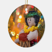kerstversiering voor Hawaiian Little Drummer Boy Keramisch Ornament (Links)