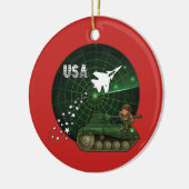 Kerstversiering voor het leger van de militaire lu keramisch ornament (Links)