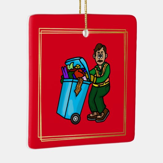 Kerstversiering voor het Man van ooien of gelooid Keramisch Ornament (Rechts)