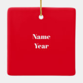 Kerstversiering voor het Man van ooien of gelooid Keramisch Ornament (Achterkant)