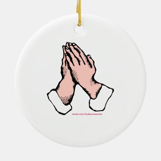 kerstversiering voor het prediken van Hands Stress Keramisch Ornament (Achterkant)