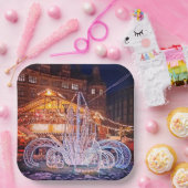 Kerstversiering, voor het stadhuis papieren bordje (Feest)