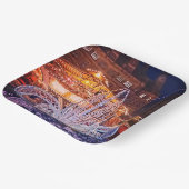 Kerstversiering, voor het stadhuis papieren bordje (Gebogen)