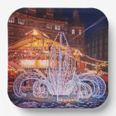 Kerstversiering, voor het stadhuis papieren bordje (Voorkant)