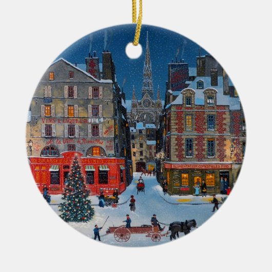  kerstversiering voor het winterdorp keramisch ornament (Voorkant)