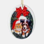 kerstversiering voor honden en katten keramisch ornament (Rechts)