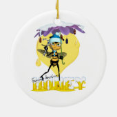 Kerstversiering voor honingbijen - kattenhoningbij keramisch ornament (Achterkant)