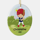 kerstversiering voor honkbal keramisch ornament (Rechts)