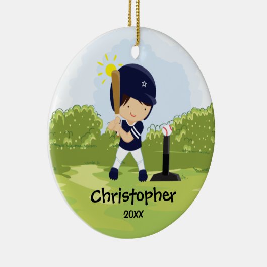 kerstversiering voor honkbal keramisch ornament (Rechts)