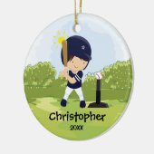 kerstversiering voor honkbal keramisch ornament (Links)