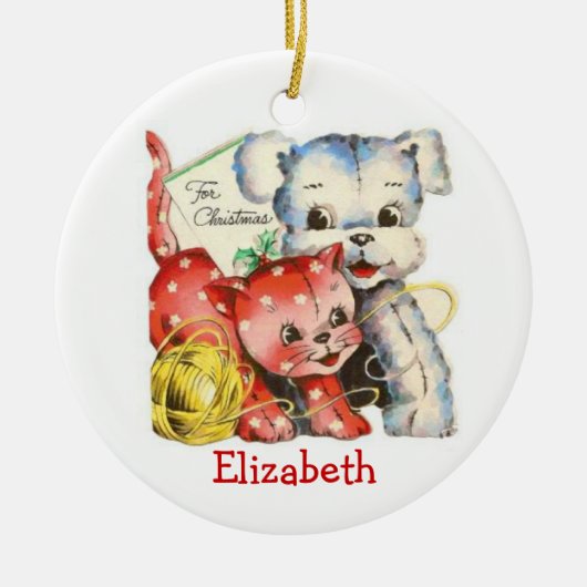  kerstversiering voor katten- en hondenspeelgoed keramisch ornament (Voorkant)