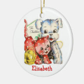  kerstversiering voor katten- en hondenspeelgoed keramisch ornament (Links)