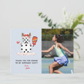 Kerstversiering voor Kerst Pickleball Kinderen Ver Bedankkaart (Staand voorkant)