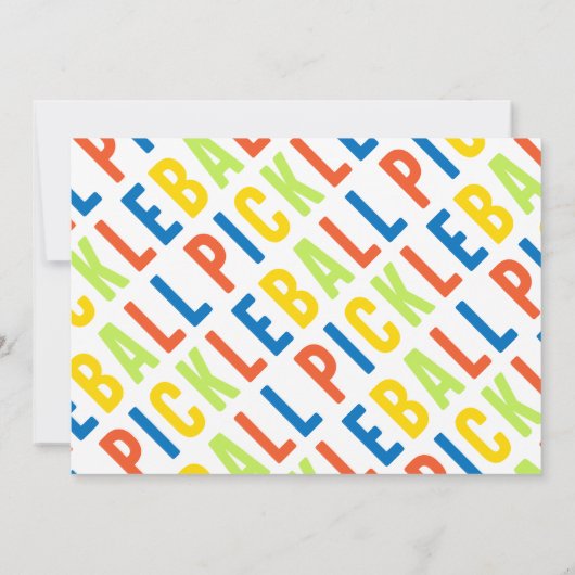 Kerstversiering voor Kerst Pickleball Kinderen Ver Bedankkaart (Achterkant)