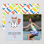 Kerstversiering voor Kerst Pickleball Kinderen Ver Bedankkaart (Voorkant / Achterkant)