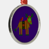 kerstversiering voor kinderen - Zebra en vogel Metalen Ornament (Rechts)