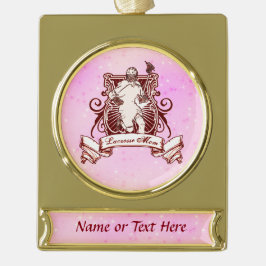  kerstversiering voor Lacrosse mama Verguld Banner Ornament