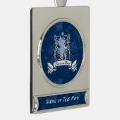 kerstversiering voor Lacrosse Pap Verzilverd Banner Ornament (Rechts)
