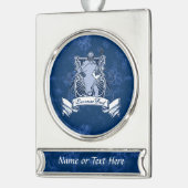 kerstversiering voor Lacrosse Pap Verzilverd Banner Ornament (Links)