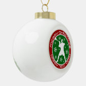 kerstversiering voor Lacrosse Player Keramische Bal Ornament (Links)