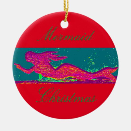 kerstversiering voor maid keramisch ornament (Voorkant)