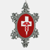 Kerstversiering voor medisch professioneel gebruik tin sneeuwvlok ornament (Links)