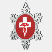 Kerstversiering voor medisch professioneel gebruik tin sneeuwvlok ornament (Rechts)