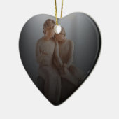 Kerstversiering voor moeder en kind keramisch ornament (Links)