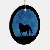  kerstversiering voor paarden en maan kerstmis keramisch ornament (Rechts)