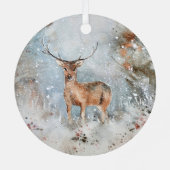 kerstversiering voor papa met Deer Metalen Ornament (Achterkant)