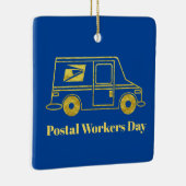 kerstversiering voor postarbeiders keramisch ornament (Rechts)