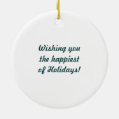 Kerstversiering voor Puppies bij Newfoundland Keramisch Ornament (Achterkant)