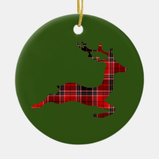kerstversiering voor rendieren keramisch ornament (Voorkant)