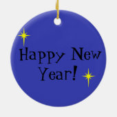 Kerstversiering voor Retro Open House Keramisch Ornament (Achterkant)