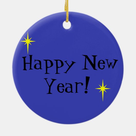 Kerstversiering voor Retro Open House Keramisch Ornament (Achterkant)