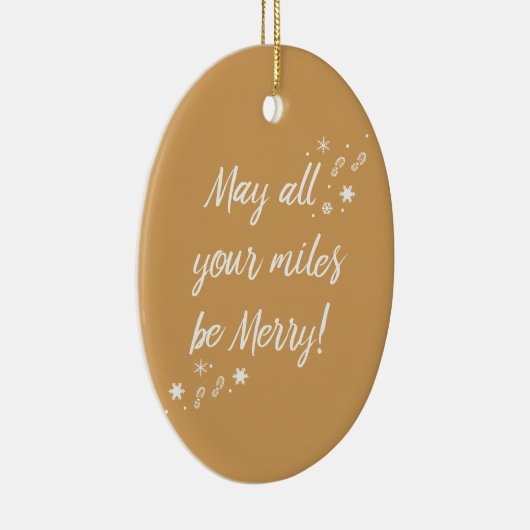 Kerstversiering voor Runners! Merry Miles 3.0 Keramisch Ornament (Rechts)