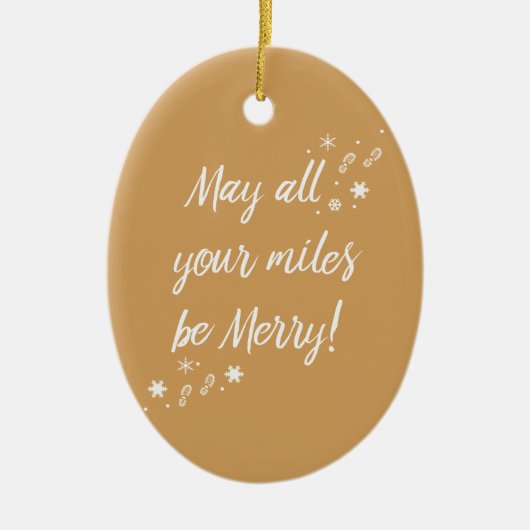 Kerstversiering voor Runners! Merry Miles 3.0 Keramisch Ornament (Voorkant)