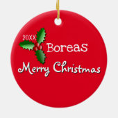 kerstversiering voor Santa Boxer Dog Keramisch Ornament (Achterkant)