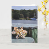 Kerstversiering voor scheepspalen kaart (Gele Bloem)