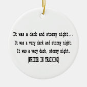 kerstversiering voor schrijvers keramisch ornament (Voorkant)