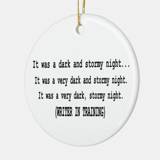 kerstversiering voor schrijvers keramisch ornament (Links)