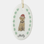 kerstversiering voor terriërs keramisch ornament (Rechts)